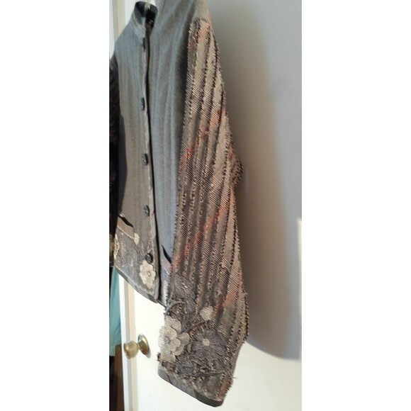 Koos van den akker jacket blazer 18 1x black reversible coat vintage lagenlook - Picture 7 of 8